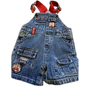 Radio Flyer - Vintage jean denim overalls - 18M